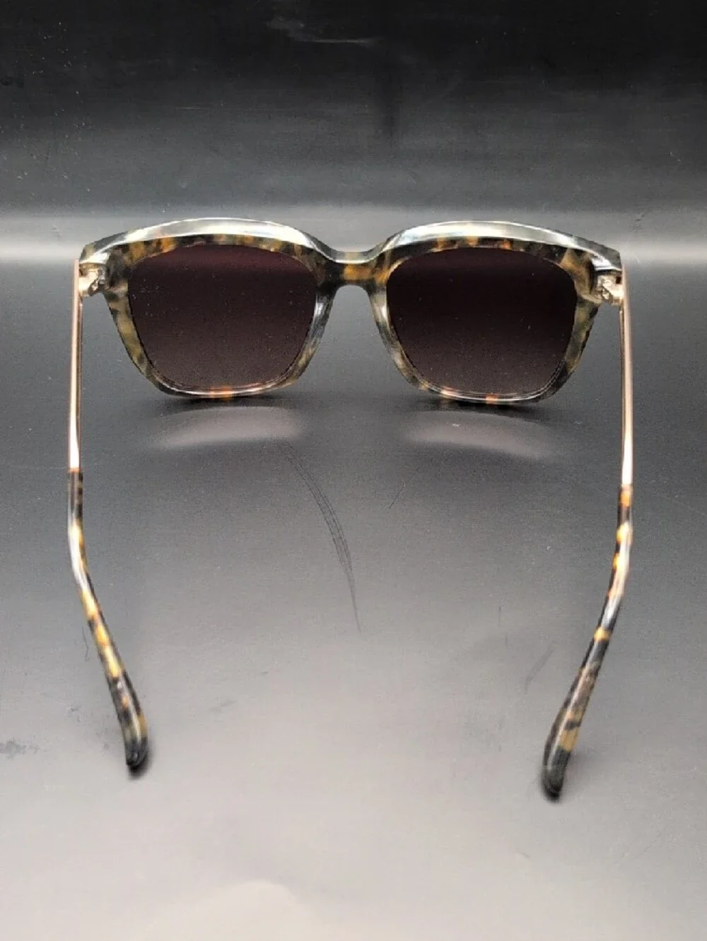 DIFF 54mm Hailey Sunglasses Tortoiseshell Square with Brown Lenses - Picture 6 of 12